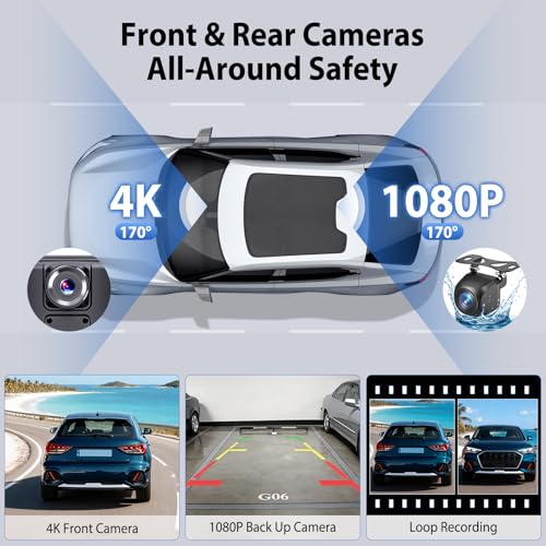ELECROW 10.26" Wireless CarPlay Screen for Car: 4K Dash Cam & 1080P Backup Camera, Portable Touchscreen Car Stereo for Apple Carplay & Android Auto, GPS Navigation, Mirror Link, BT, FM, Voice Control - Image 4