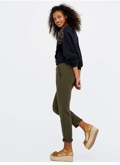 LOUD UNIVERSE Women’s Jogging Trousers With Drawstring Elastic Waist And Turn-Up Cuffs.  - Image 3