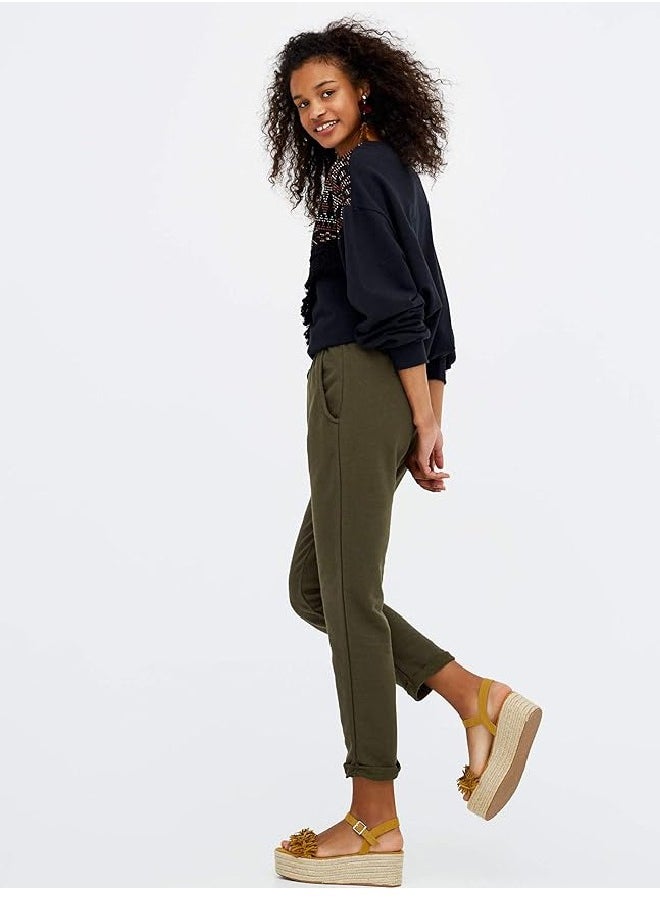 LOUD UNIVERSE Women’s Jogging Trousers With Drawstring Elastic Waist And Turn-Up Cuffs.  - Image 3