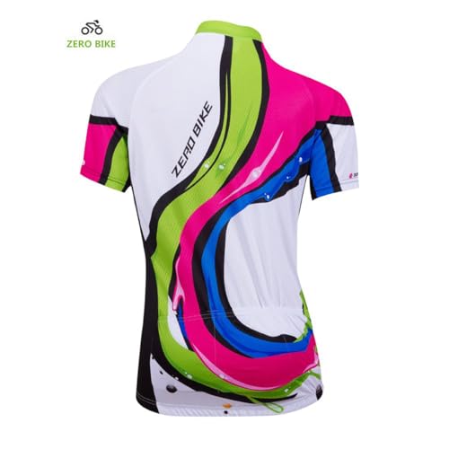 ZEROBIKE Women's Short Sleeve Cycling Jersey Jacket Cycling Shirt Quick Dry Breathable Mountain Clothing Bike Top - Image 2