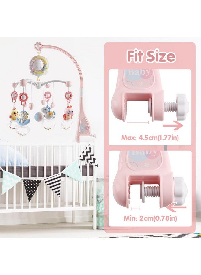 Mini Tudou Baby Musical Crib Mobile With Timing Function Projector And Lights,Hanging Rotating Rattles And Remote Control Music Box With 150 Melodies,Toy For Newborn 0-24 Months - Image 4