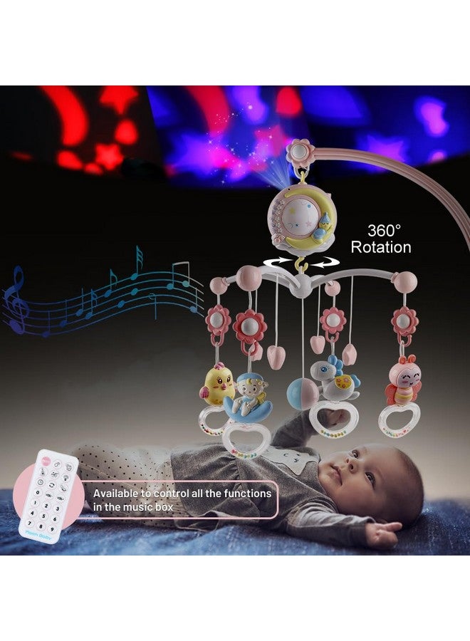 Mini Tudou Baby Musical Crib Mobile With Timing Function Projector And Lights,Hanging Rotating Rattles And Remote Control Music Box With 150 Melodies,Toy For Newborn 0-24 Months - Image 5
