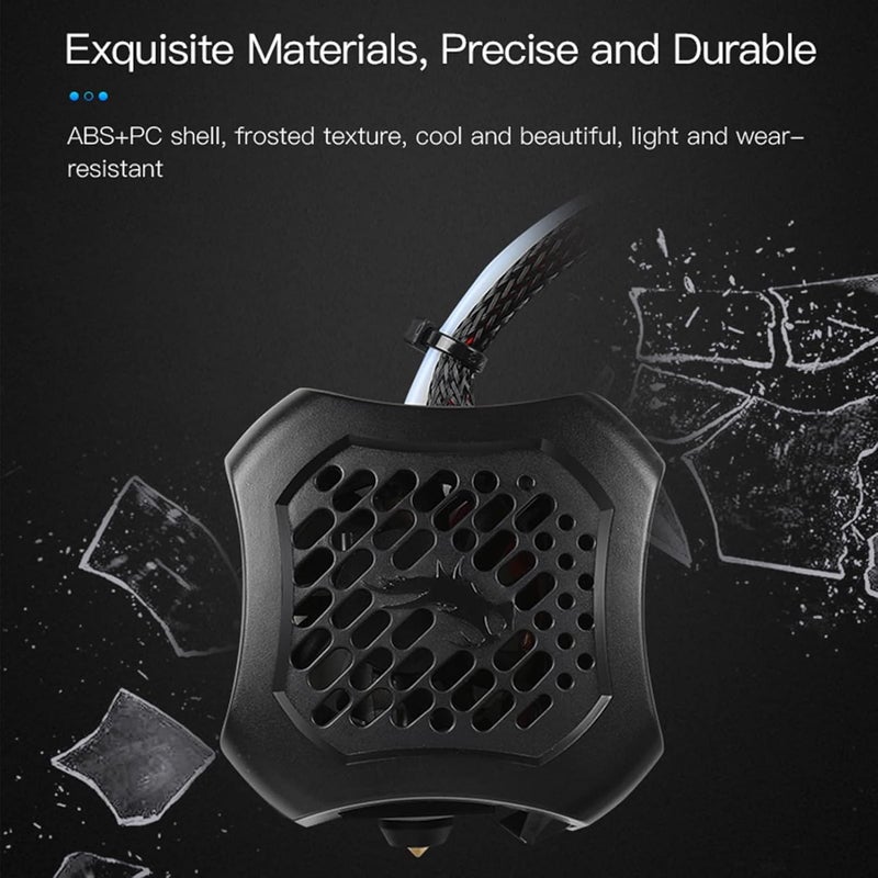 Full Hotend Kit Premium 3D Printer Accessories Complete Assembled Extruder Nozzle Kit with Dual Cooling Fans High Temperature for Ender 3 V2 Aluminum Alloy Construction - Image 5