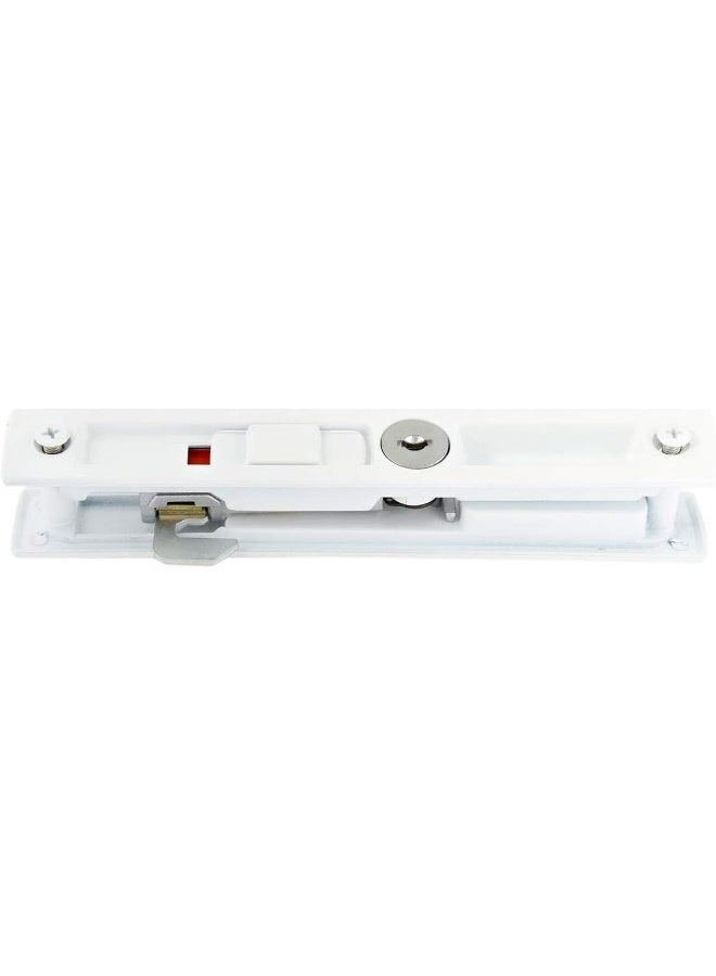 Aluminum Double Face Sliding Lock with Key, Balcony Door White Color - Image 3