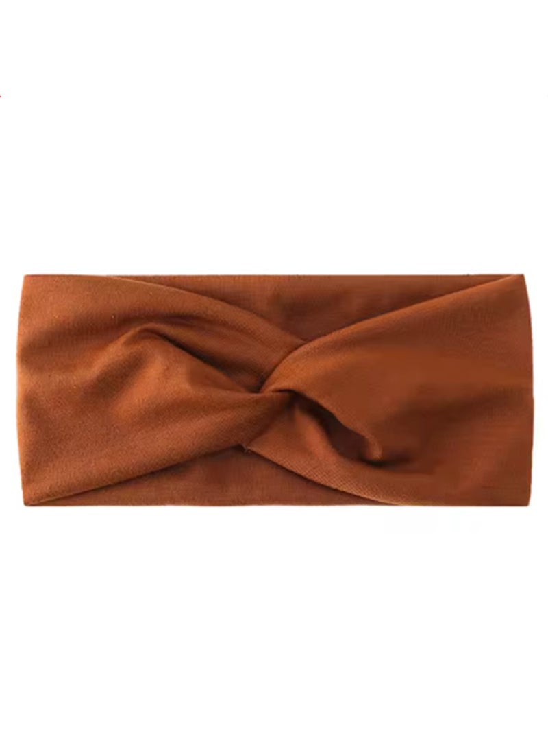 Generic Wide Headbands for Women, Extra Large Headband, Twist Knot Hair Accessories(Copper Brown)  - Image 5