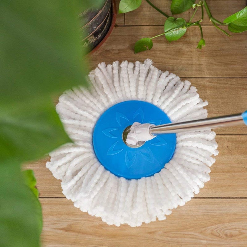 Skyzone Stainless Steel Mop Rod Stick Mops for Floor Cleaning Rotating Spin Mop Handle - Image 5