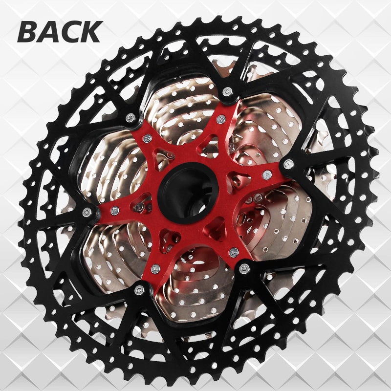 BUCKLOS 8/9/10/11/12 Speed Cassette Ultra-Light 11-25/28/32/34/36/40/42/46/50/52T Bike Cassette Fit Mountain Bike/Road Bike/XC/DH/AM,Compatible with Shimano Sram HG Hub Driverâ€¦ - Image 5