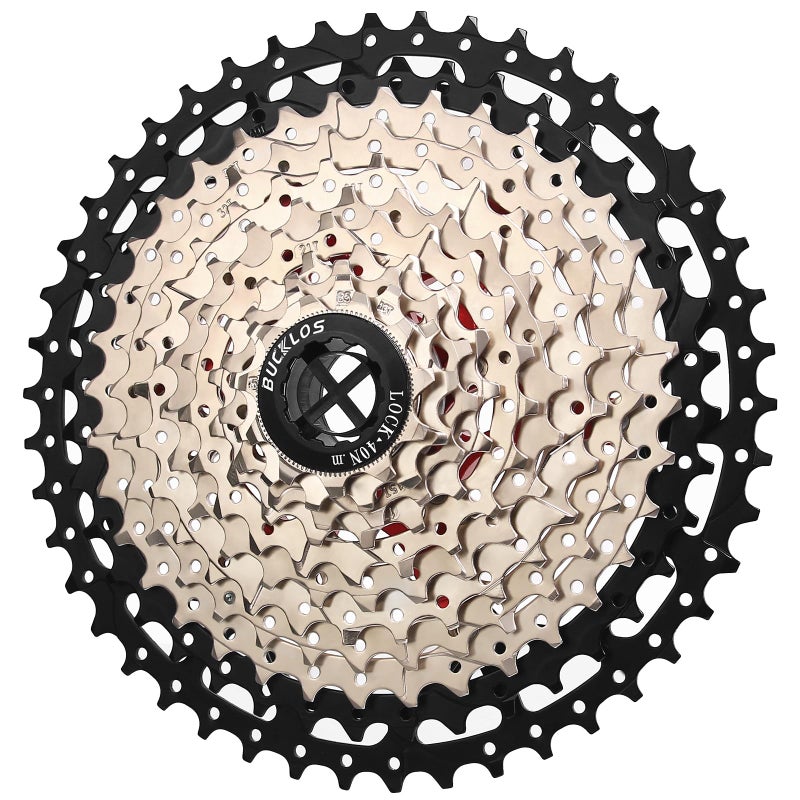 BUCKLOS 8/9/10/11/12 Speed Cassette Ultra-Light 11-25/28/32/34/36/40/42/46/50/52T Bike Cassette Fit Mountain Bike/Road Bike/XC/DH/AM,Compatible with Shimano Sram HG Hub Driverâ€¦ - Image 1