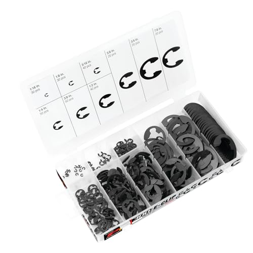 Performance Tool W5208 300pc E-Clip Assortment, Black - Image 5