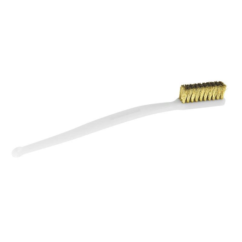 Nozzle Cleaning Brush: Copper Wire Head, Medium Hardness, Compact Design - Comfortable Curved Handle, Space Saving Hanging Hole - Durable Deburring Tool for Printer Maintenance, Home Deep Cleaning - Image 2