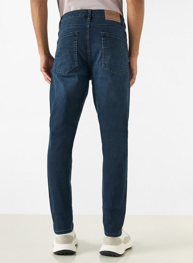Lee Cooper Skinny Fit Mid-Rise Jeans with Pockets - Image 3