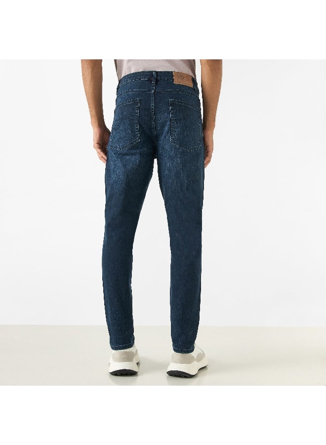 Lee Cooper Skinny Fit Mid-Rise Jeans with Pockets - Image 4