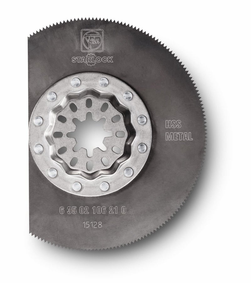 Fein StarLock Solid HSS Segmented Saw Blade with Metal Toothing - 3-11/32" Diameter, 2-Pack - 63502106220 - Image 1
