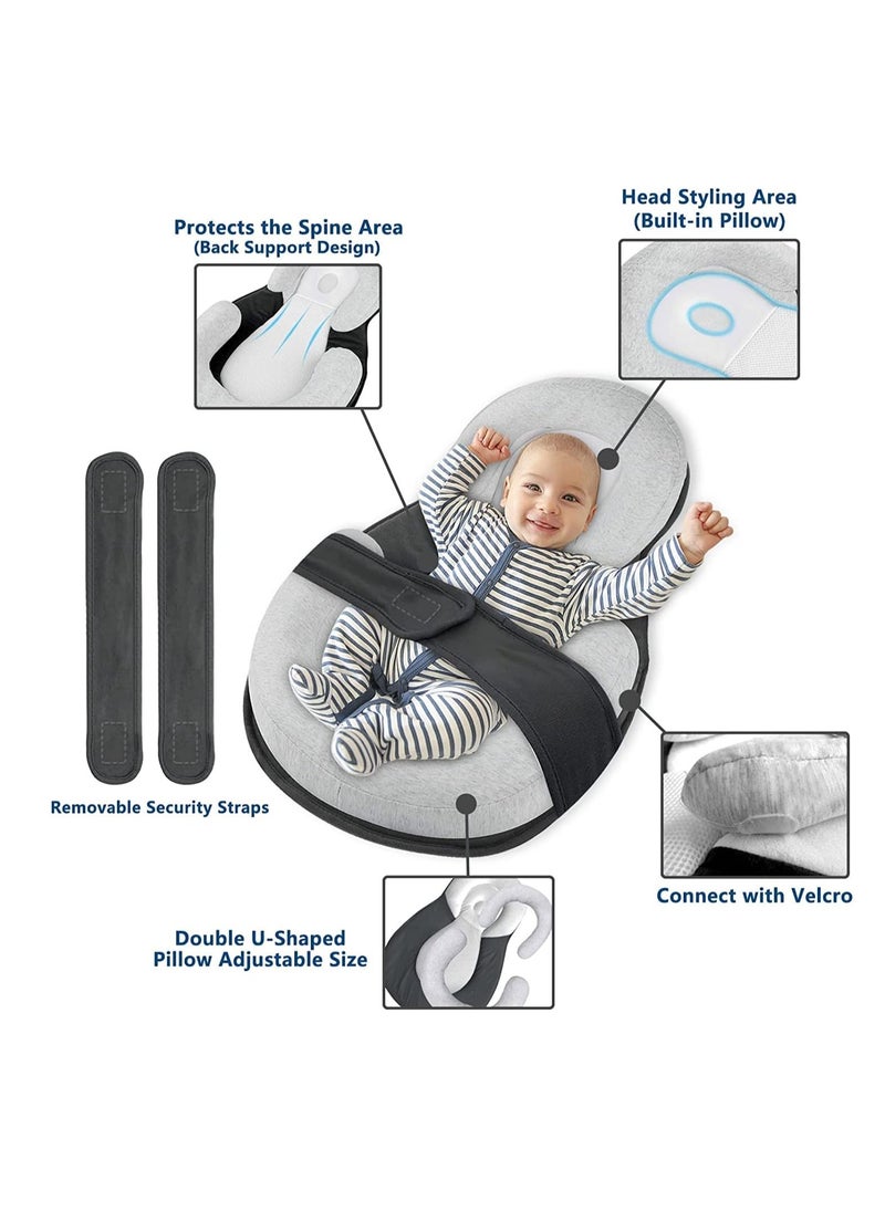 Gonice Baby Lounger Pillow - Stereotypes Pillow, Infant Newborn Anti Rollover Mattress Pillow for 0-12 Months Baby Sleep Positioning  - Image 5
