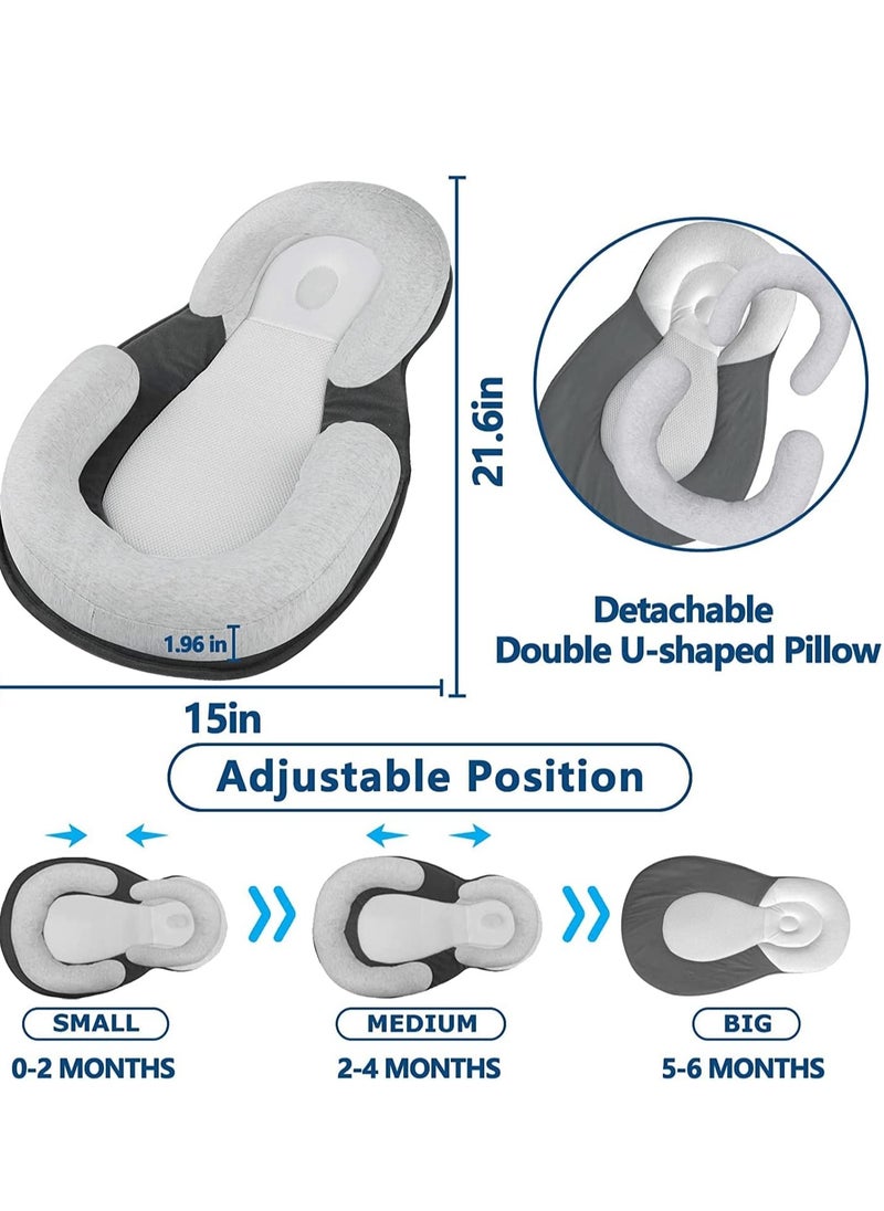 Gonice Baby Lounger Pillow - Stereotypes Pillow, Infant Newborn Anti Rollover Mattress Pillow for 0-12 Months Baby Sleep Positioning  - Image 3