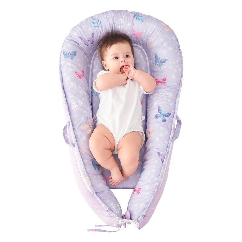 Viviland Baby Lounger Snuggle Me Lounger Fits 0-24 Months Newborn Infant Babies, Butterfly - Image 1