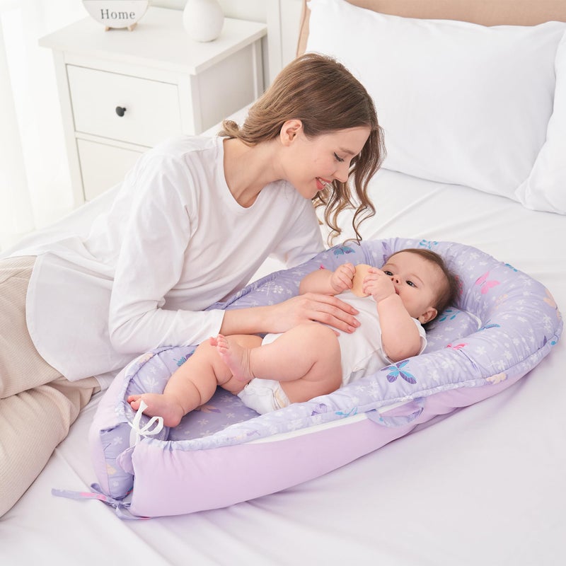 Viviland Baby Lounger Snuggle Me Lounger Fits 0-24 Months Newborn Infant Babies, Butterfly - Image 2