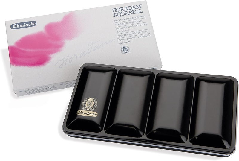 Schmincke HORADAM AQUARELL 48-Piece Watercolour Paint Set in Black Metal Box - Image 1