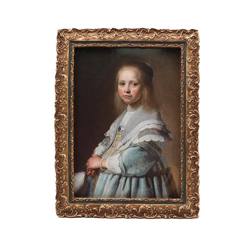 SYLVIAS SHOP 5x7 Vintage Picture Frame Antique Ornate Photo Frame Table Top and Wall Hanging Retro Home Decor Old Fashioned Photo Gallery Art Bronze Gold