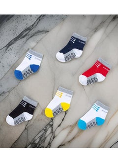 Generic Soft and Safe Socks for Newborns’ Skin – 4 Cheerful Pieces! (Multi-colored)  - Image 3