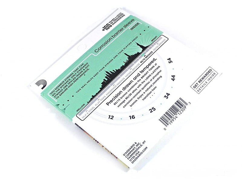 YEEN مجموعة أوتار جيتار أكوستيك د'أداريوا برونز EZ920 012-.054 قياس متوسط خفيف مع قيثارة كوكب ويفز مجانية - Image 1