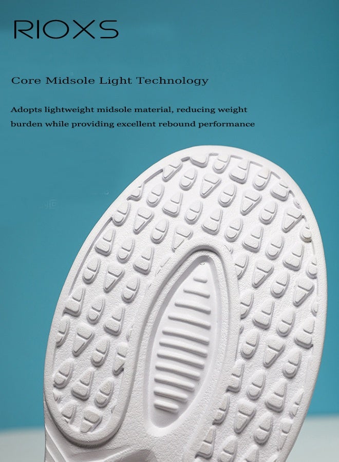 ريوكس أحذية جري للجنسين، أحذية رياضية خفيفة الوزن ومضادة للانزلاق للرجال والنساء، أحذية رياضية شبكية غير رسمية قابلة للتنفس، أحذية مشي ناعمة ومريحة برباط، أحذية رياضية للجري والتمارين الرياضية واللياقة البدنية والمشي لمسافات طويلة وصيد الأسماك والارتداء اليومي - Image 5