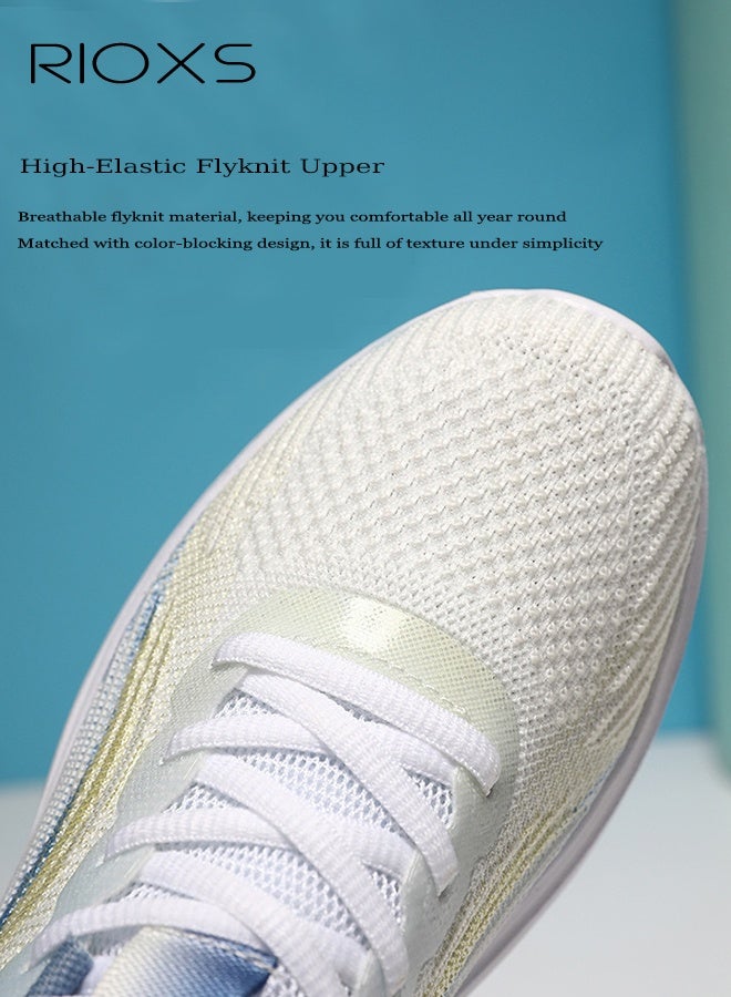 ريوكس أحذية جري للجنسين، أحذية رياضية خفيفة الوزن ومضادة للانزلاق للرجال والنساء، أحذية رياضية شبكية غير رسمية قابلة للتنفس، أحذية مشي ناعمة ومريحة برباط، أحذية رياضية للجري والتمارين الرياضية واللياقة البدنية والمشي لمسافات طويلة وصيد الأسماك والارتداء اليومي - Image 3