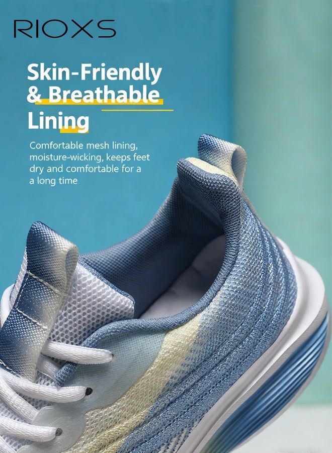 ريوكس أحذية جري للجنسين، أحذية رياضية خفيفة الوزن ومضادة للانزلاق للرجال والنساء، أحذية رياضية شبكية غير رسمية قابلة للتنفس، أحذية مشي ناعمة ومريحة برباط، أحذية رياضية للجري والتمارين الرياضية واللياقة البدنية والمشي لمسافات طويلة وصيد الأسماك والارتداء اليومي - Image 4
