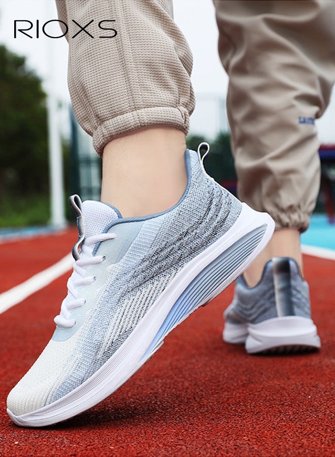 ريوكس أحذية جري للجنسين، أحذية رياضية خفيفة الوزن ومضادة للانزلاق للرجال والنساء، أحذية رياضية شبكية غير رسمية قابلة للتنفس، أحذية مشي ناعمة ومريحة برباط، أحذية رياضية للجري والتمارين الرياضية واللياقة البدنية والمشي لمسافات طويلة وصيد الأسماك والارتداء اليومي - Image 2