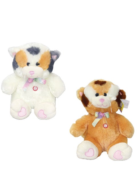 2-Piece Plush Cat Toy  Release Cat Sound Plush Toy 32 cm