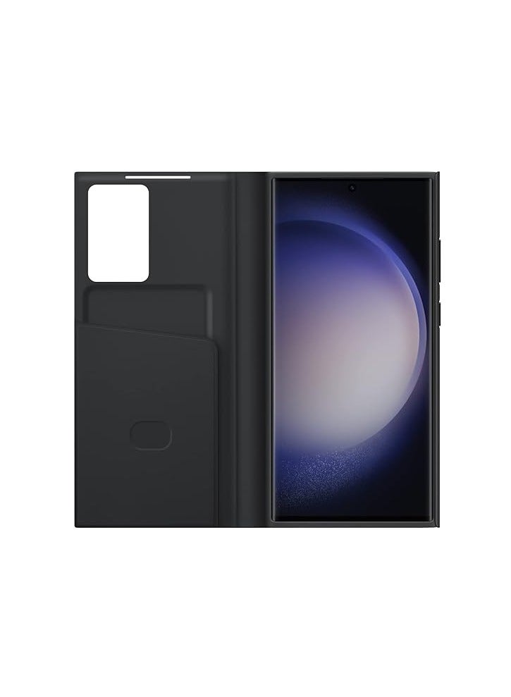 عام متوافق مع حافظة هاتف Samsung Galaxy S23 Ultra/S23 Plus/S23 S-View، حافظة بطاقات، نافذة شفافة قابلة للمس بالأصبع - Image 2