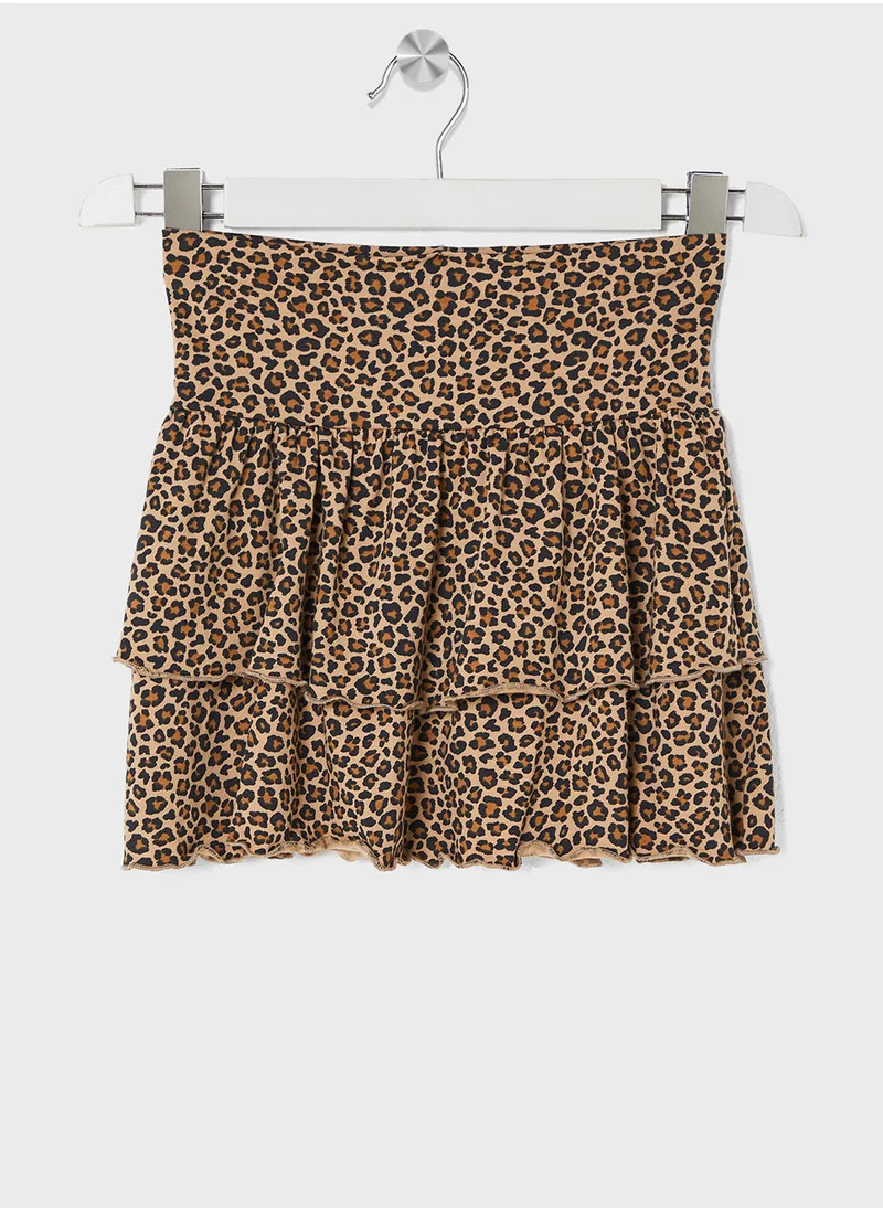 H&M Tiered Jersey Skirt