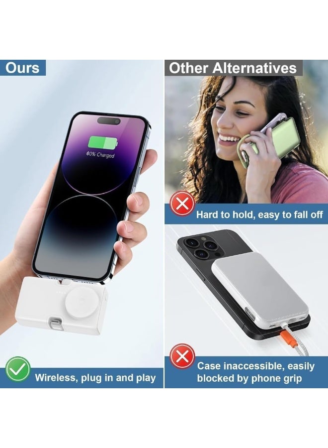 7MD 5000mAh Portable Charger, Dual Port Type C and Lightning, Fast Charging Backup Battery, Adjustable Bracket Stand, Compact Lightweight Design, Travel Friendly Durable Power Bank for Daily Use - Image 2