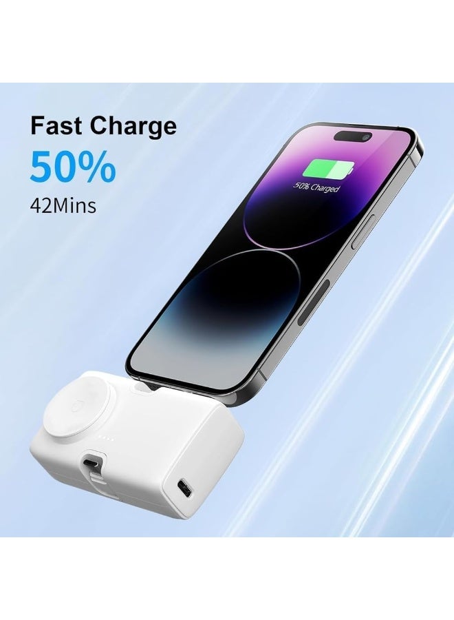 7MD 5000mAh Portable Charger, Dual Port Type C and Lightning, Fast Charging Backup Battery, Adjustable Bracket Stand, Compact Lightweight Design, Travel Friendly Durable Power Bank for Daily Use - Image 5