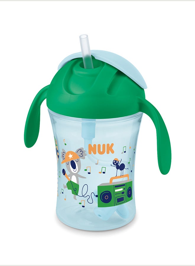 NUK Polypropylene Pp Motion Cup Learning Cup | 230 Ml | Leak-Proof, Soft Straw | Ergonomically Shaped Handles | 8+ Months | Bpa Free | Green - Image 3