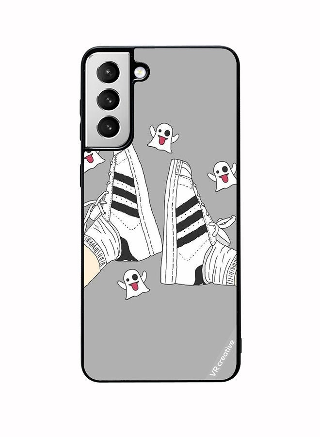 VR CREATIVE Protective Case Cover For Samsung Galaxy S22 5G Black & White Shoe Design Multicolour - Image 1