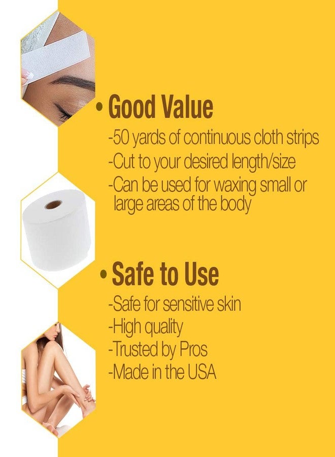 GiGi Non Woven Cloth Epilating Roll for Hair Removal, Facial Waxing Strip Roll For Soft Waxes, 50 Yards - Image 4