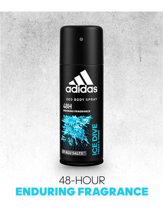 Adidas Ice Dive Deodorant Body Spray Black 2x150ml - Image 4