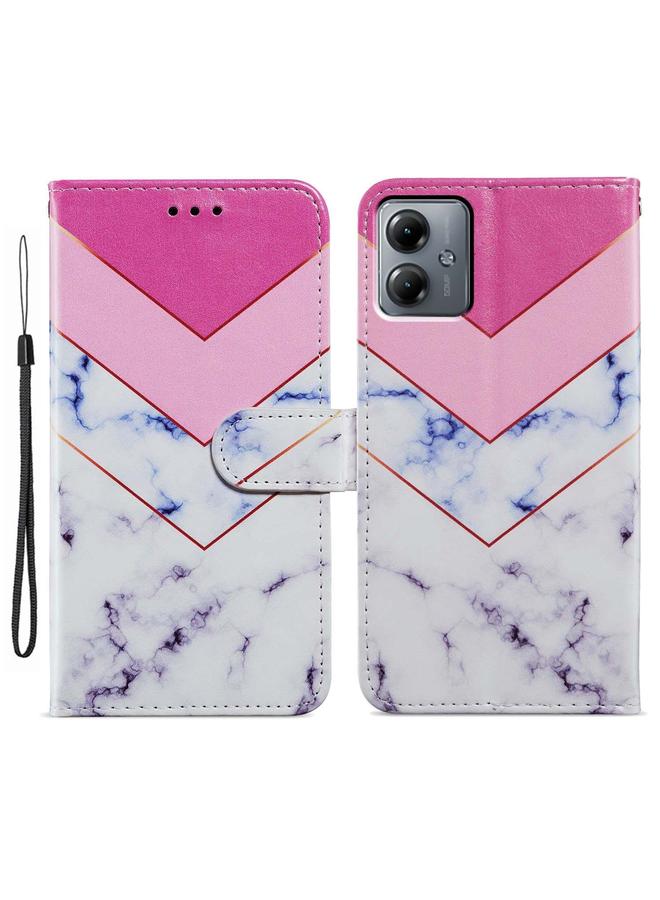 اس-توب جراب لهاتف Motorola Moto G14، جراب هاتف جلدي قابل للطي أفقيًا بنمط مرسوم - Image 1