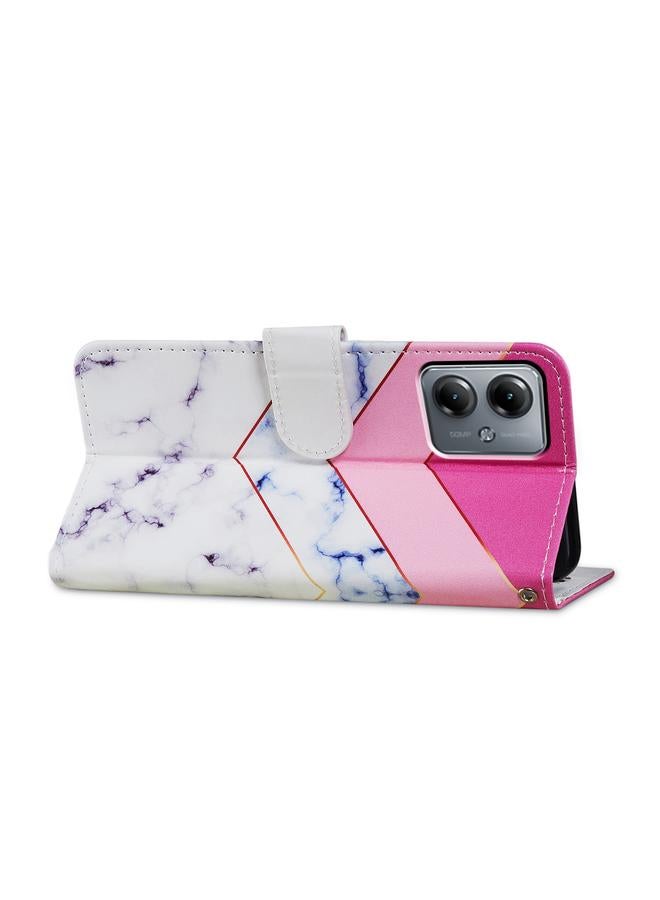 اس-توب جراب لهاتف Motorola Moto G14، جراب هاتف جلدي قابل للطي أفقيًا بنمط مرسوم - Image 5