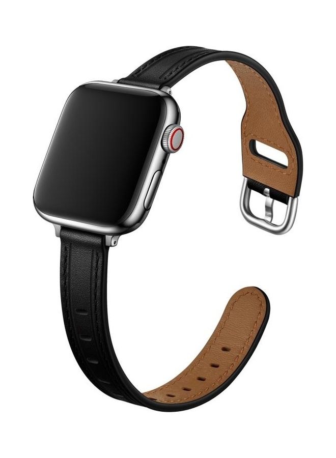 NIBEMINENT Replacement Watchband For Apple Watch Series 7/6/5/4/3/2/1/SE 42/44/45mm Black - Image 2
