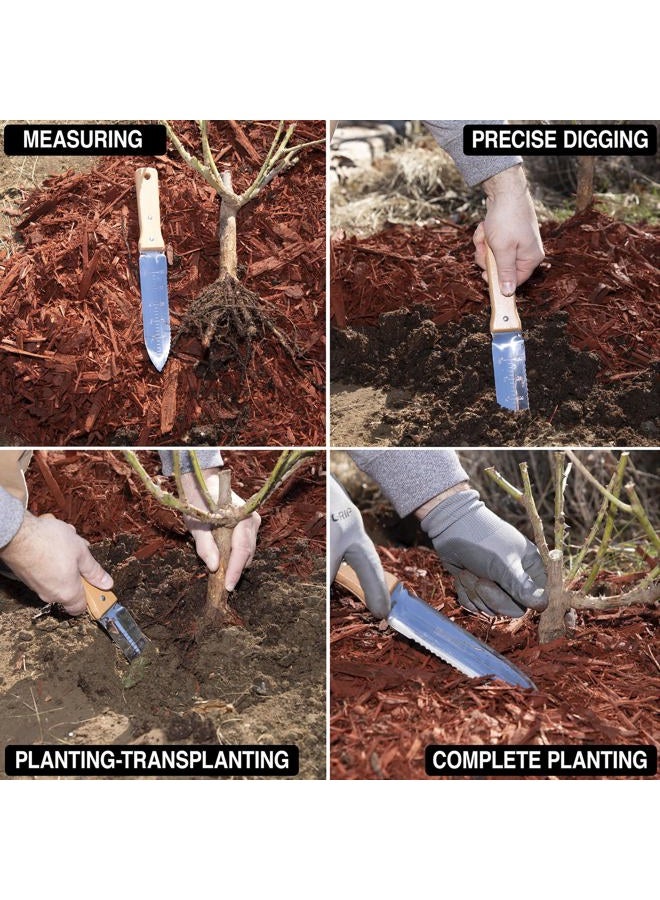 Grampa's Weeder Grampa's Garden Knife - Versatile 7" Hori Hori Garden Knife With Straight & Serrated Steel Blade. Heavy-Duty Garden Hand Tool For Weeding, Digging or Planting. Includes Protective Sheath. - Image 2