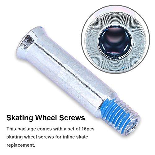 VGEBY 15pcs Inline Skate Axle, Wheel Screw Bolt Fittings Inline Skating Replacement (35mm) Axle Bolts - Image 4