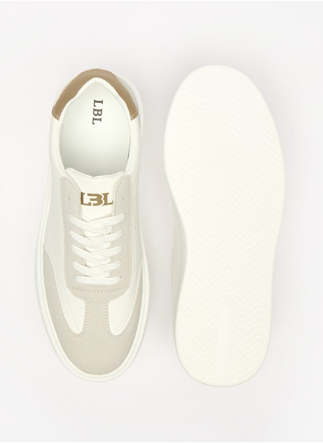 LBL by Shoexpress Men's Colourblock Sneakers with Lace-Up Closure  - Image 4
