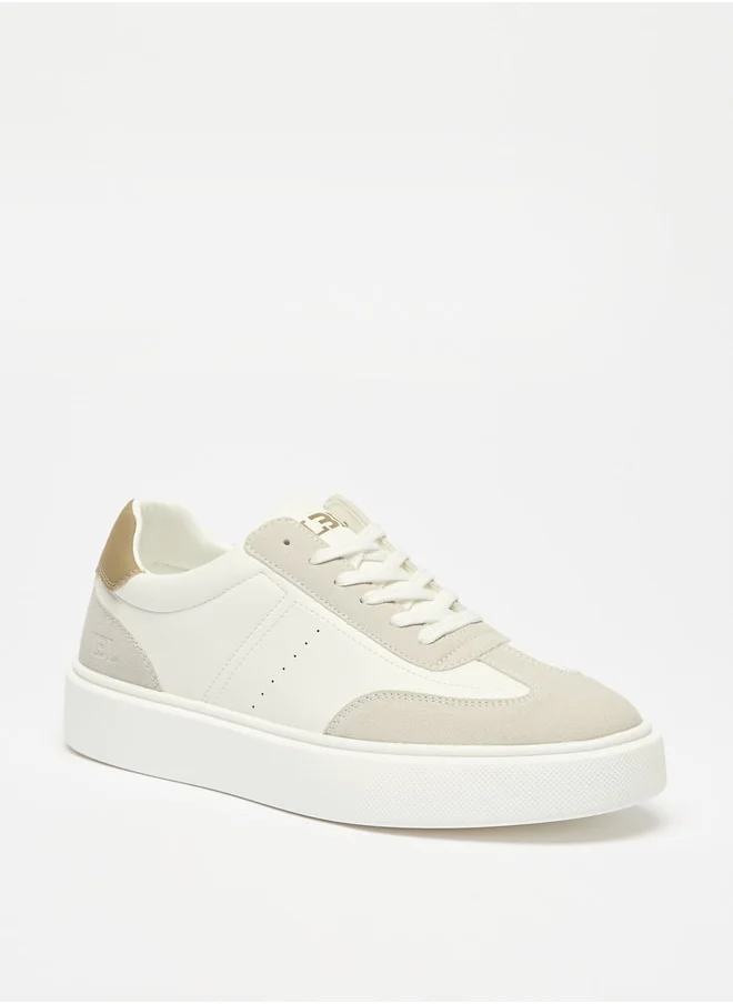 ال بي ال من شو اكسبرس Men's Colourblock Sneakers with Lace-Up Closure