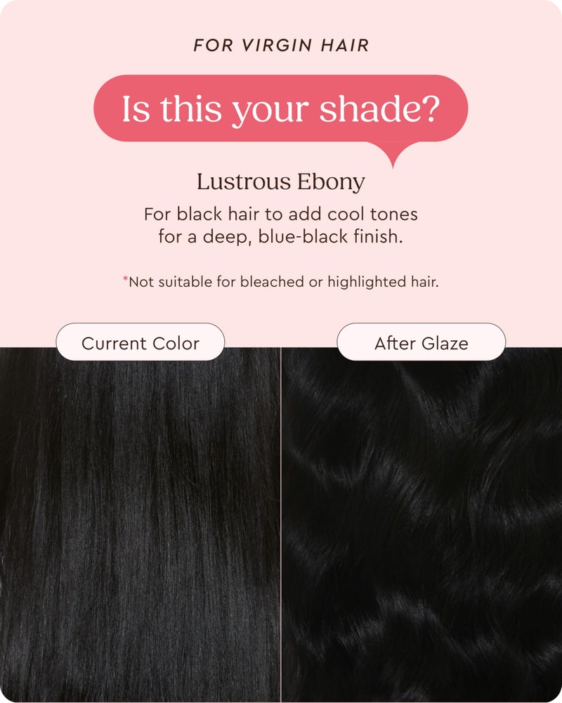 Glaze Supergloss Color Conditioning Gloss With Dispensing Pump â€“ Hydrating Semi-Permanent Color Hair Gloss & Shine Boost â€“ Vegan, Cruelty-Free â€“ 6.4 fl oz - Lustrous Ebony - Blue Black - Image 5