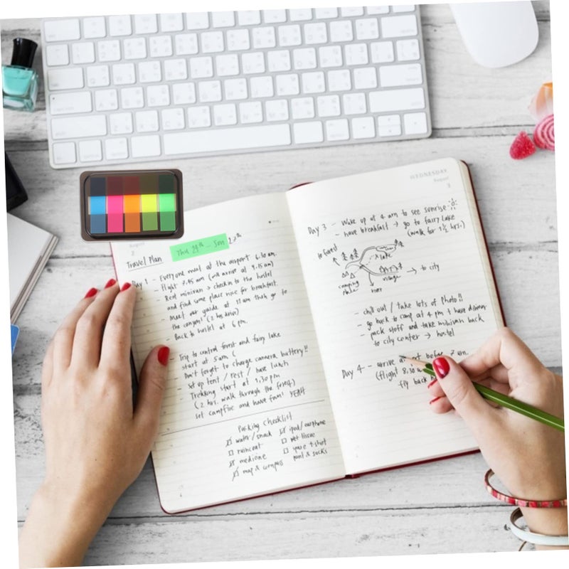 5 Boxes Fluorescent Index Tabs Self Adhesive Memo Pads for Organizing Prioritizing Labeling Documents - Image 5