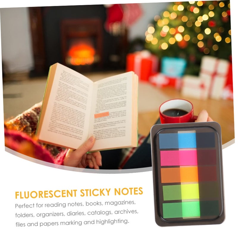 5 Boxes Fluorescent Index Tabs Self Adhesive Memo Pads for Organizing Prioritizing Labeling Documents - Image 3
