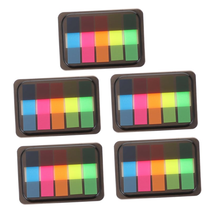 5 Boxes Fluorescent Index Tabs Self Adhesive Memo Pads for Organizing Prioritizing Labeling Documents - Image 2
