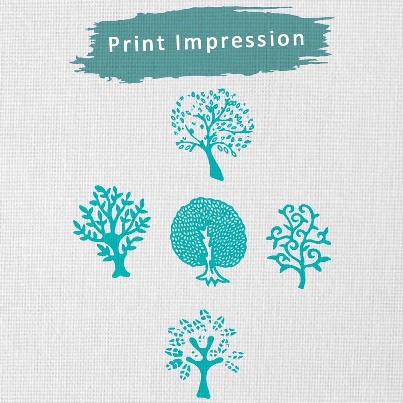 Hashcart | Set of 5 | Wooden Indian Traditional Design Printing Stamps/Blocks for Printing Saree Border/Dresses/Craft Card Making/Scrapbook/Clay Pottery - Image 3